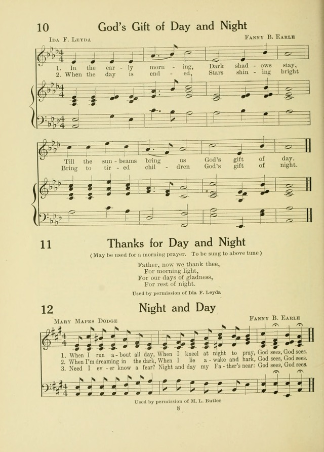 A First Book in Hymns and Worship page 8