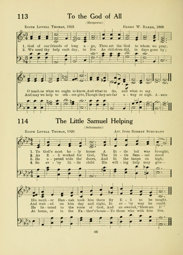 A First Book in Hymns and Worship page 96