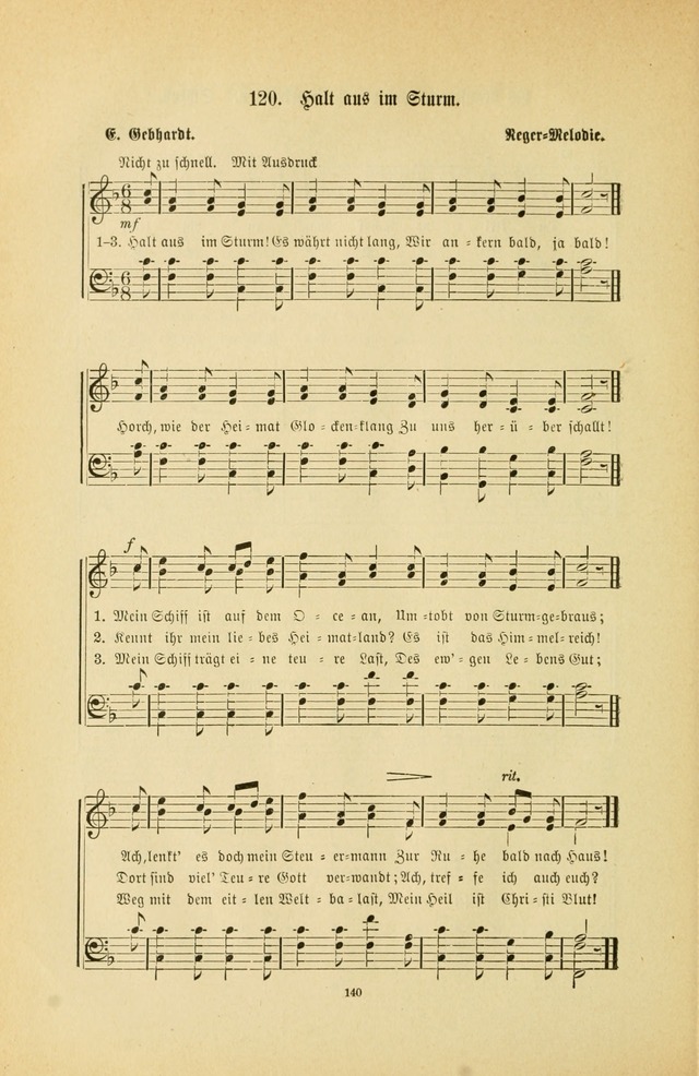 Frohe Lieder und Brüder-Harfe: eine Sammlung von Liedern für Sonntagschulen und Jugendvereine (Spezialle Aufl.) page 140