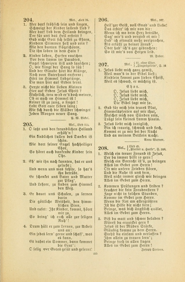 Frohe Lieder und Brüder-Harfe: eine Sammlung von Liedern für Sonntagschulen und Jugendvereine (Spezialle Aufl.) page 235