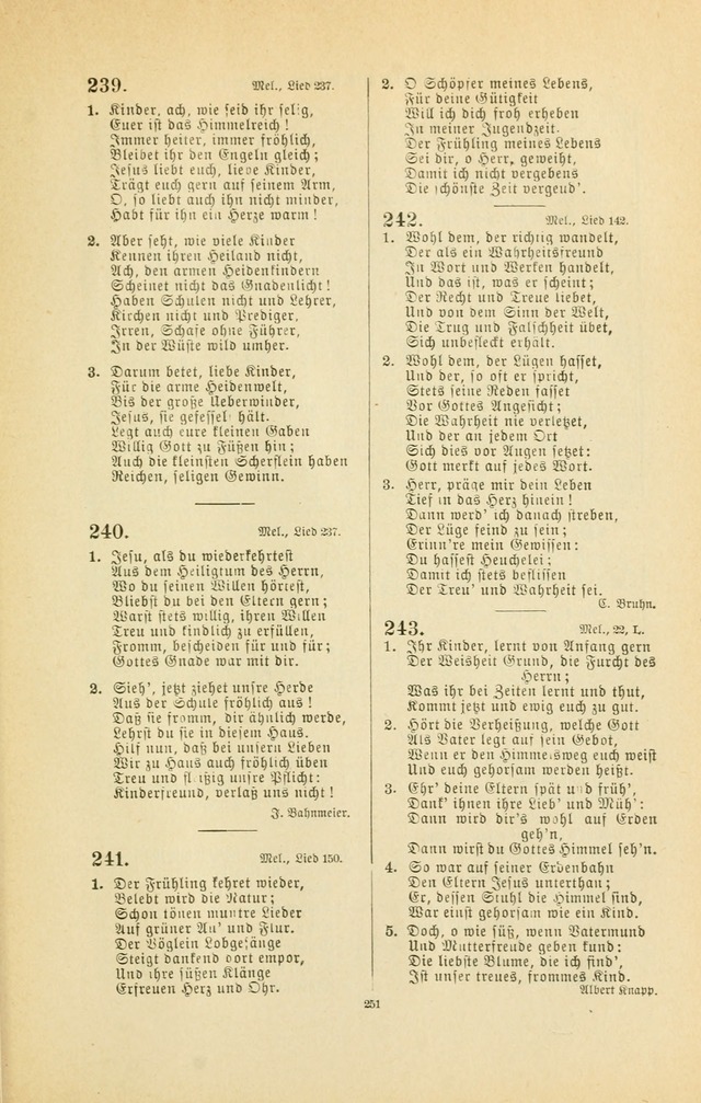 Frohe Lieder und Brüder-Harfe: eine Sammlung von Liedern für Sonntagschulen und Jugendvereine (Spezialle Aufl.) page 251