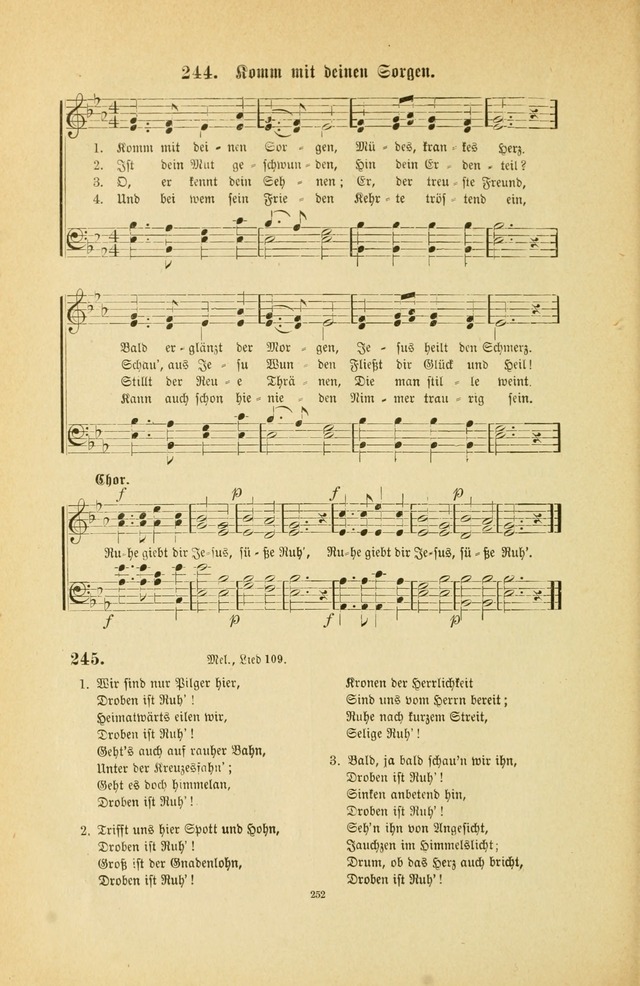 Frohe Lieder und Brüder-Harfe: eine Sammlung von Liedern für Sonntagschulen und Jugendvereine (Spezialle Aufl.) page 252