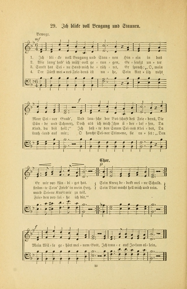 Frohe Lieder und Brüder-Harfe: eine Sammlung von Liedern für Sonntagschulen und Jugendvereine (Spezialle Aufl.) page 32