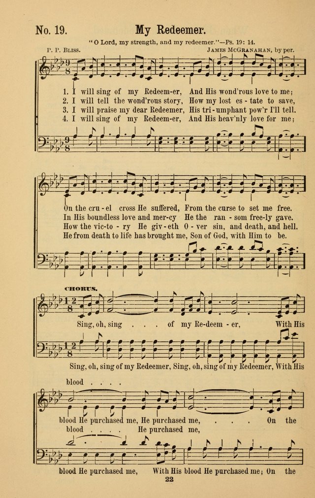 The Great Awakening: a choice collection of new and standard gospel songs page 22