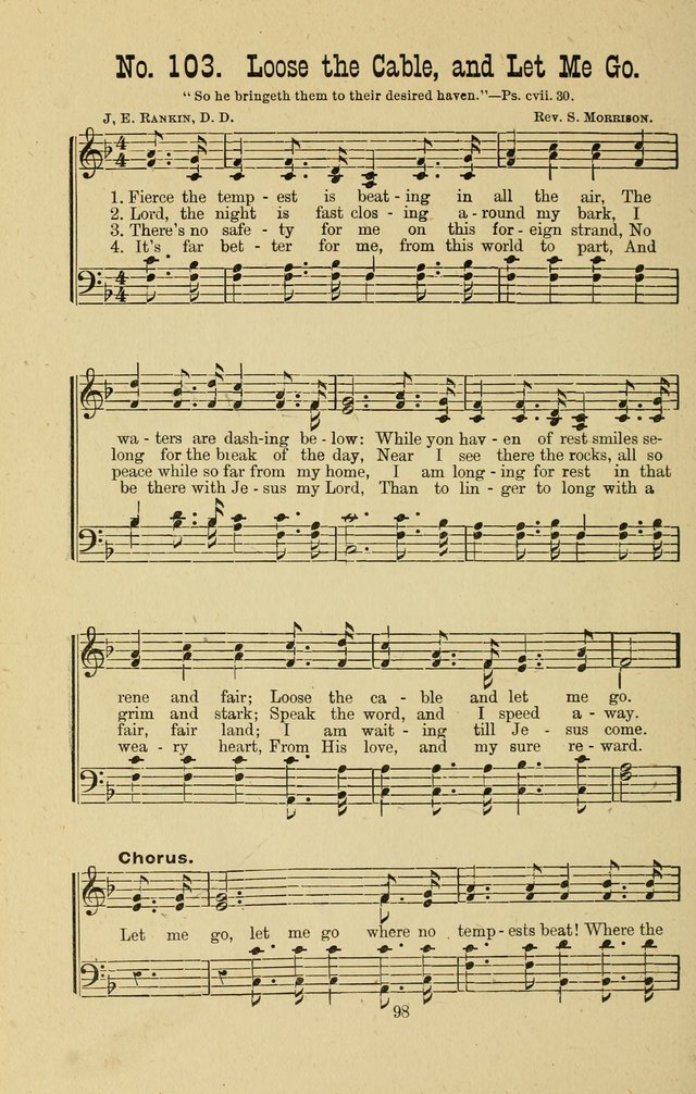 Gospel Bells: a collection of new and popular songs for the use of Sabbath schools and gospel meetings page 98
