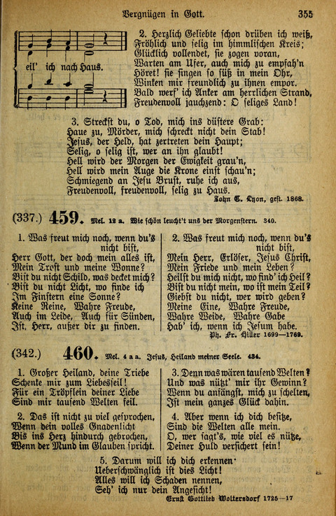 Gesangbuch der Bischöflichen Methodisten-Kirche: in Deutschalnd und der Schweiz page 355