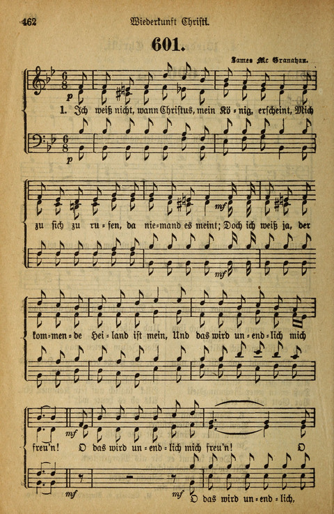 Gesangbuch der Bischöflichen Methodisten-Kirche: in Deutschalnd und der Schweiz page 462
