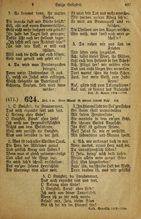 Gesangbuch der Bischöflichen Methodisten-Kirche: in Deutschalnd und der Schweiz page 487
