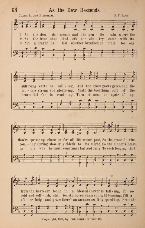 The Glorious Cause: a Collection of Songs, Hymns and Choruses for Earnest Temperance Workers page 68