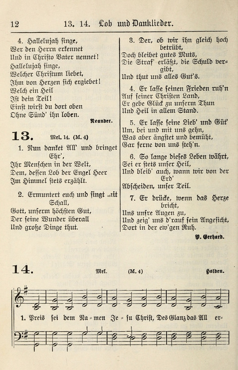 Gesangbuch für deutsche Gemeinden: enthaltend Psalmen und geistliche Lieder für öffentlichen und häuslichen Gottesdienst page 12