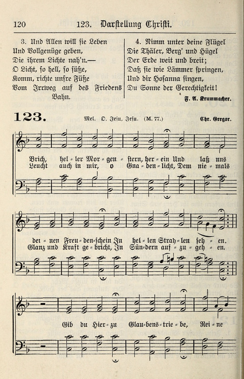 Gesangbuch für deutsche Gemeinden: enthaltend Psalmen und geistliche Lieder für öffentlichen und häuslichen Gottesdienst page 120