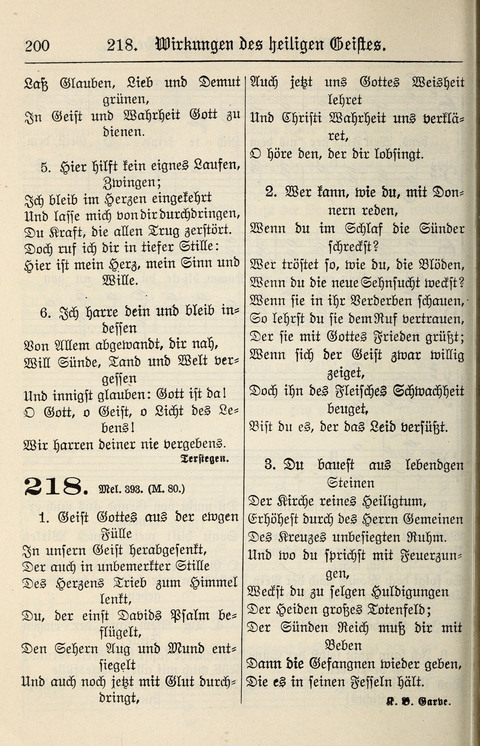 Gesangbuch für deutsche Gemeinden: enthaltend Psalmen und geistliche Lieder für öffentlichen und häuslichen Gottesdienst page 200