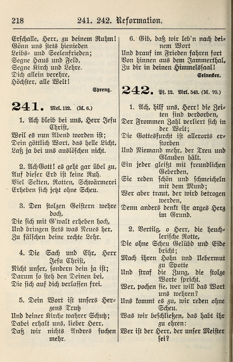 Gesangbuch für deutsche Gemeinden: enthaltend Psalmen und geistliche Lieder für öffentlichen und häuslichen Gottesdienst page 218
