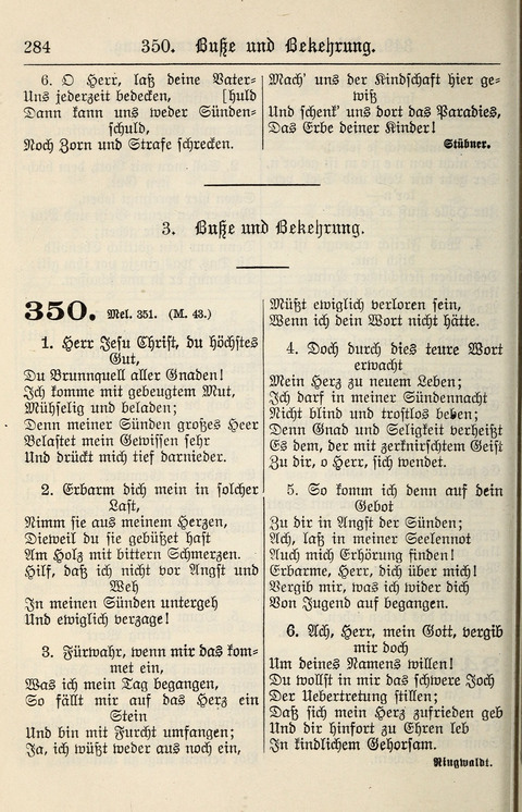 Gesangbuch für deutsche Gemeinden: enthaltend Psalmen und geistliche Lieder für öffentlichen und häuslichen Gottesdienst page 284