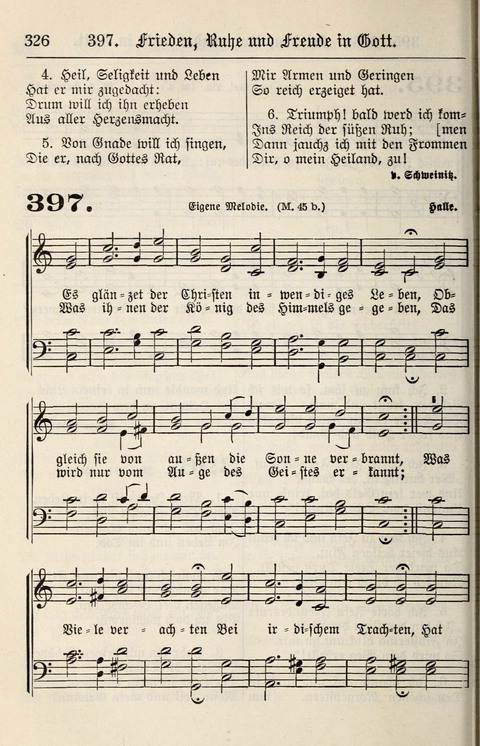 Gesangbuch für deutsche Gemeinden: enthaltend Psalmen und geistliche Lieder für öffentlichen und häuslichen Gottesdienst page 326