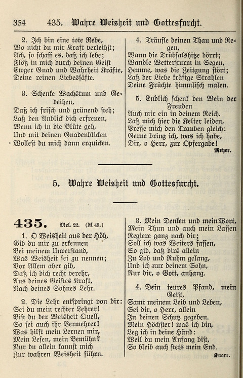 Gesangbuch für deutsche Gemeinden: enthaltend Psalmen und geistliche Lieder für öffentlichen und häuslichen Gottesdienst page 354