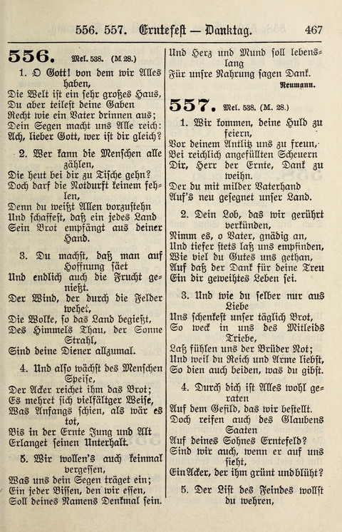 Gesangbuch für deutsche Gemeinden: enthaltend Psalmen und geistliche Lieder für öffentlichen und häuslichen Gottesdienst page 467
