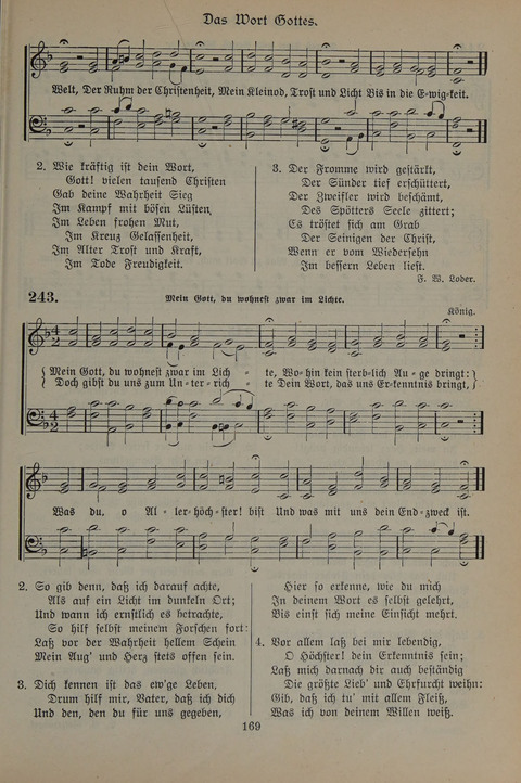 Gesangbuch der Evangelischen Gemeinschaft: für öffentlichen und häuslichen Gottesdient page 169