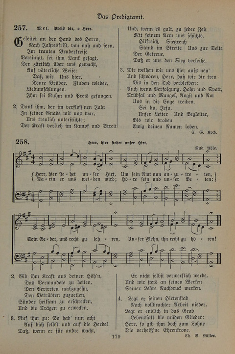 Gesangbuch der Evangelischen Gemeinschaft: für öffentlichen und häuslichen Gottesdient page 179
