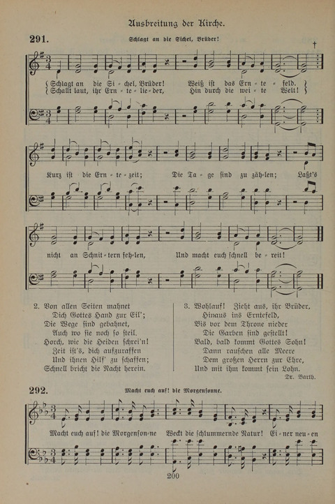 Gesangbuch der Evangelischen Gemeinschaft: für öffentlichen und häuslichen Gottesdient page 200
