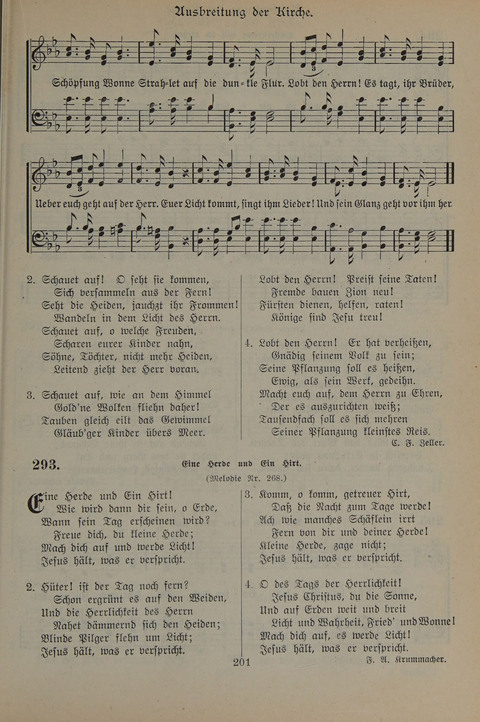 Gesangbuch der Evangelischen Gemeinschaft: für öffentlichen und häuslichen Gottesdient page 201
