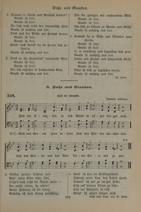 Gesangbuch der Evangelischen Gemeinschaft: für öffentlichen und häuslichen Gottesdient page 239