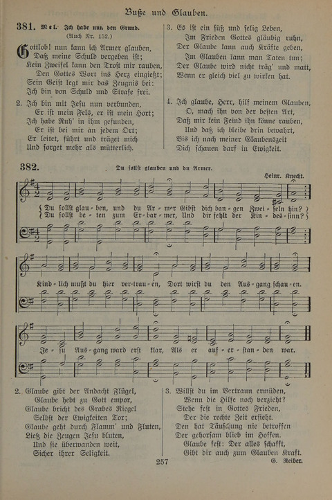 Gesangbuch der Evangelischen Gemeinschaft: für öffentlichen und häuslichen Gottesdient page 257