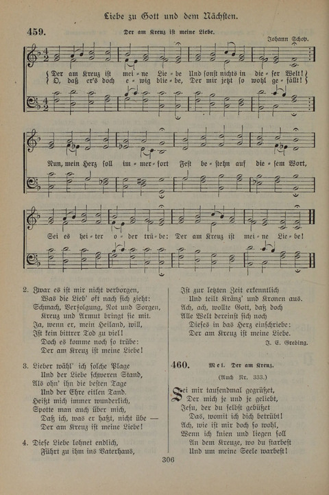 Gesangbuch der Evangelischen Gemeinschaft: für öffentlichen und häuslichen Gottesdient page 306