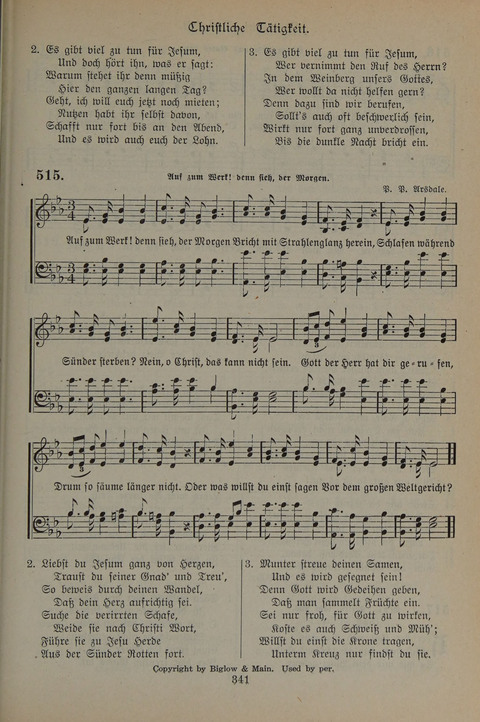 Gesangbuch der Evangelischen Gemeinschaft: für öffentlichen und häuslichen Gottesdient page 341