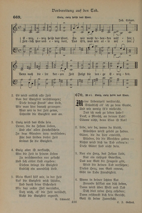 Gesangbuch der Evangelischen Gemeinschaft: für öffentlichen und häuslichen Gottesdient page 436