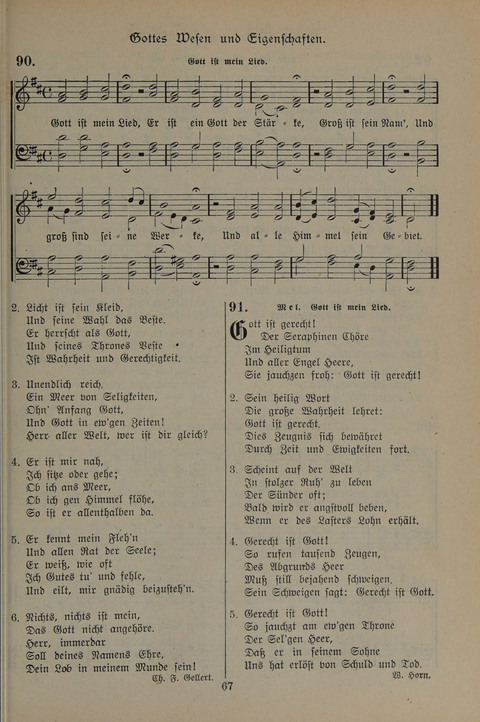 Gesangbuch der Evangelischen Gemeinschaft: für öffentlichen und häuslichen Gottesdient page 67