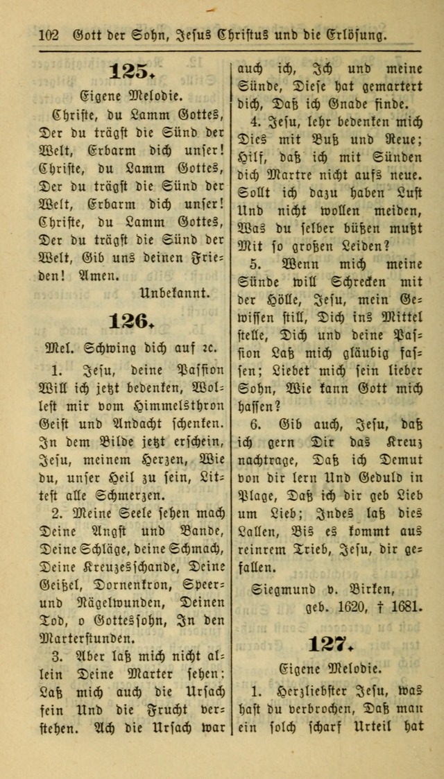 Gesangbuch der Evangelischen Kirche: herausgegeben von der Deutschen Evangelischen Synode von Nord-Amerika page 102