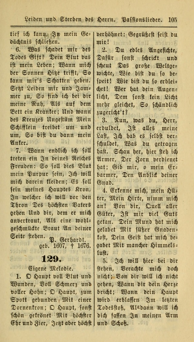 Gesangbuch der Evangelischen Kirche: herausgegeben von der Deutschen Evangelischen Synode von Nord-Amerika page 105