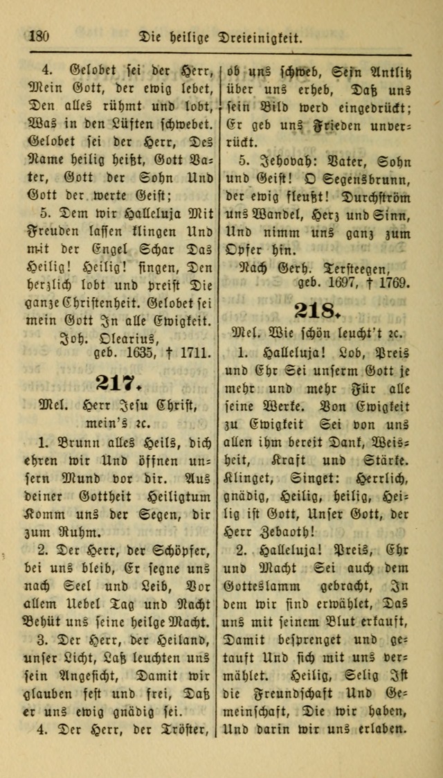 Gesangbuch der Evangelischen Kirche: herausgegeben von der Deutschen Evangelischen Synode von Nord-Amerika page 180
