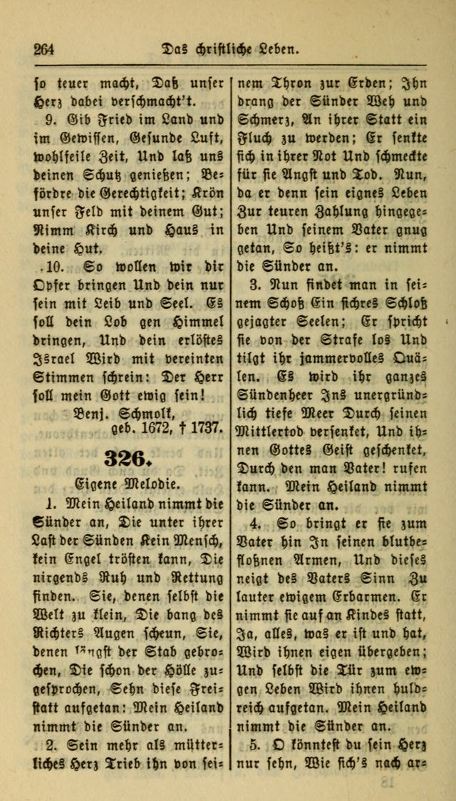 Gesangbuch der Evangelischen Kirche: herausgegeben von der Deutschen Evangelischen Synode von Nord-Amerika page 264