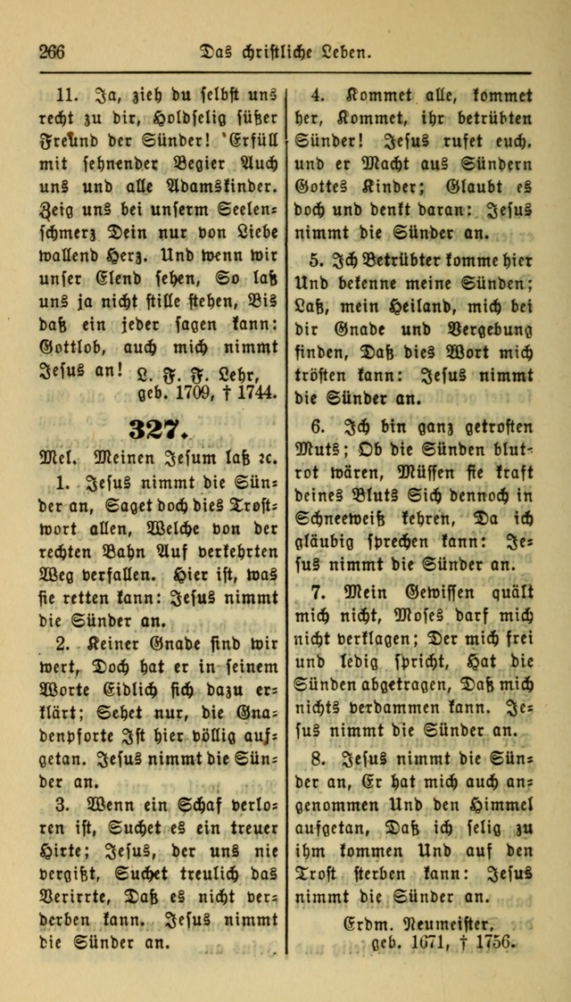 Gesangbuch der Evangelischen Kirche: herausgegeben von der Deutschen Evangelischen Synode von Nord-Amerika page 266