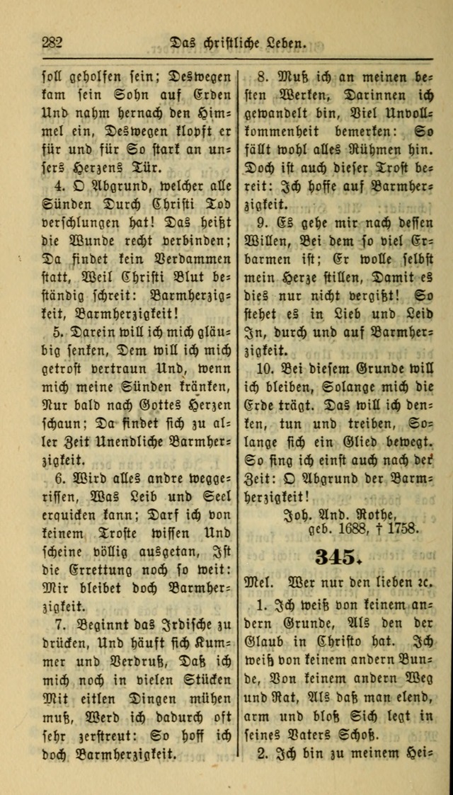 Gesangbuch der Evangelischen Kirche: herausgegeben von der Deutschen Evangelischen Synode von Nord-Amerika page 282
