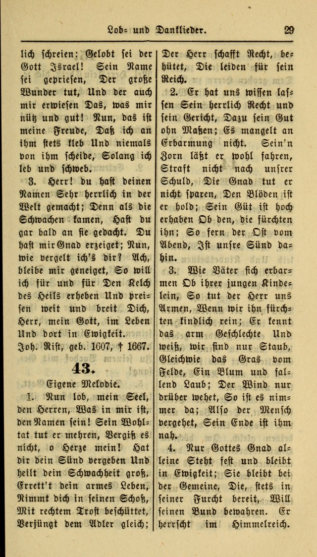 Gesangbuch der Evangelischen Kirche: herausgegeben von der Deutschen Evangelischen Synode von Nord-Amerika page 29