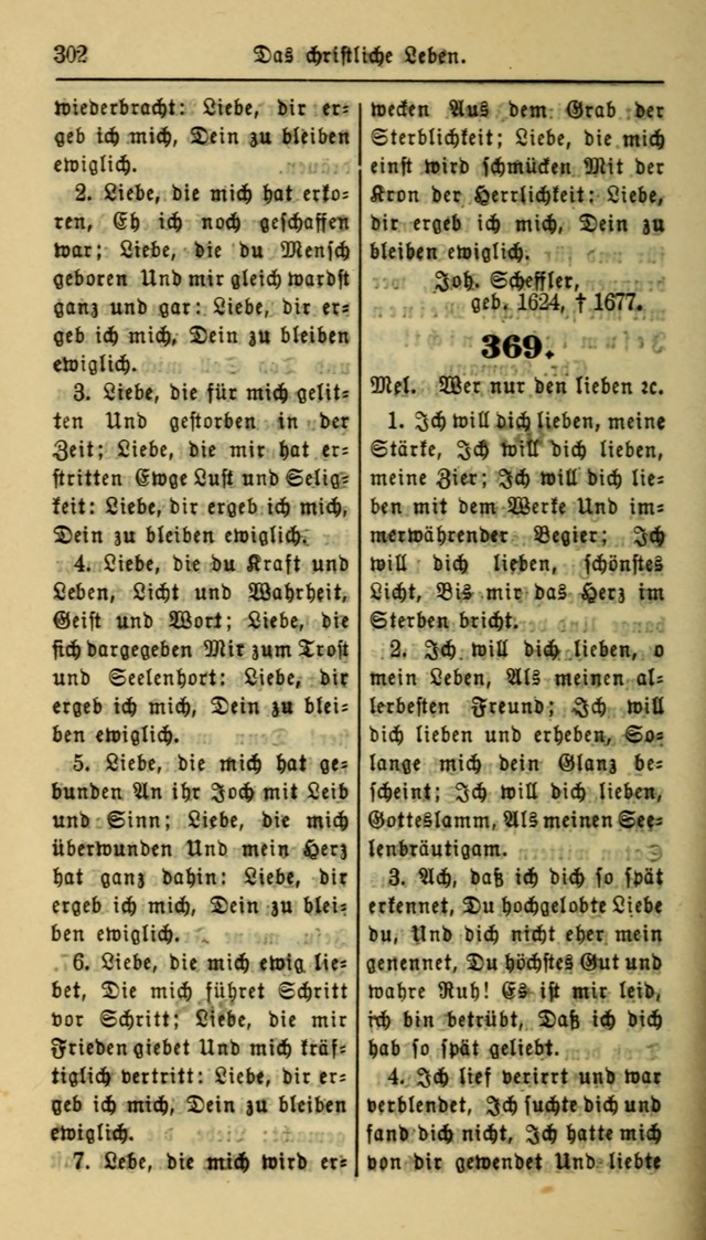 Gesangbuch der Evangelischen Kirche: herausgegeben von der Deutschen Evangelischen Synode von Nord-Amerika page 302