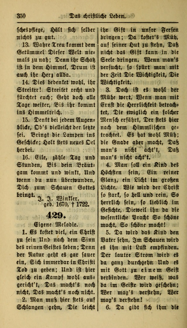 Gesangbuch der Evangelischen Kirche: herausgegeben von der Deutschen Evangelischen Synode von Nord-Amerika page 350