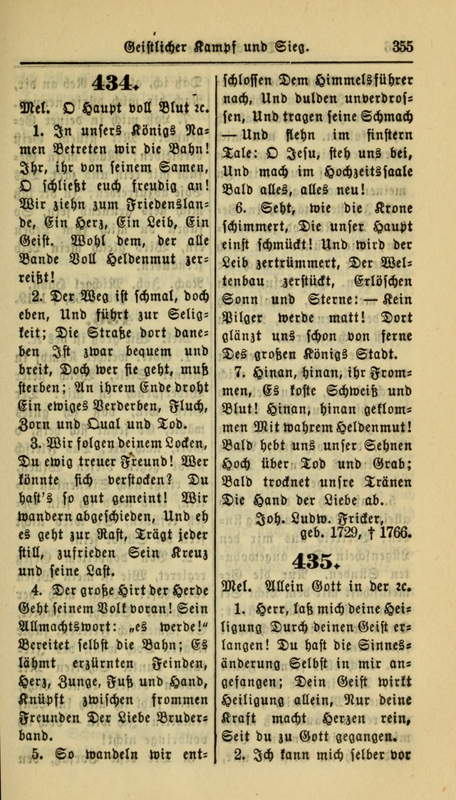 Gesangbuch der Evangelischen Kirche: herausgegeben von der Deutschen Evangelischen Synode von Nord-Amerika page 355