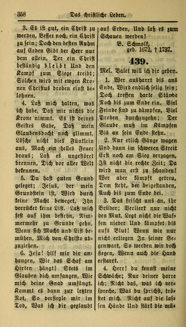 Gesangbuch der Evangelischen Kirche: herausgegeben von der Deutschen Evangelischen Synode von Nord-Amerika page 358