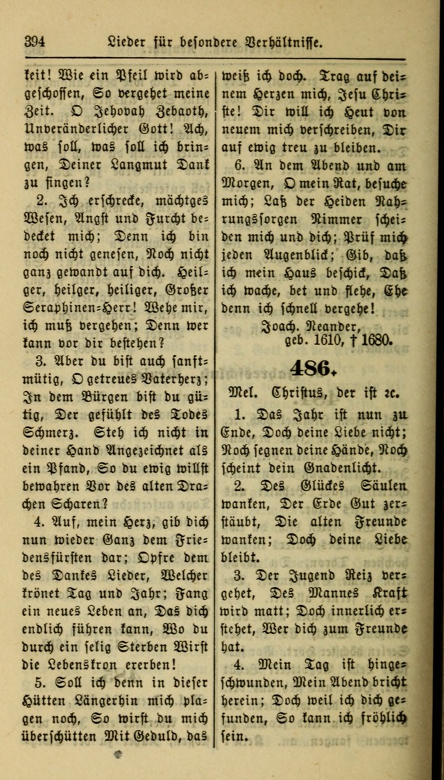 Gesangbuch der Evangelischen Kirche: herausgegeben von der Deutschen Evangelischen Synode von Nord-Amerika page 394
