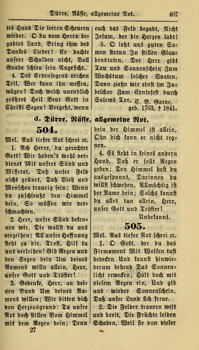 Gesangbuch der Evangelischen Kirche: herausgegeben von der Deutschen Evangelischen Synode von Nord-Amerika page 407