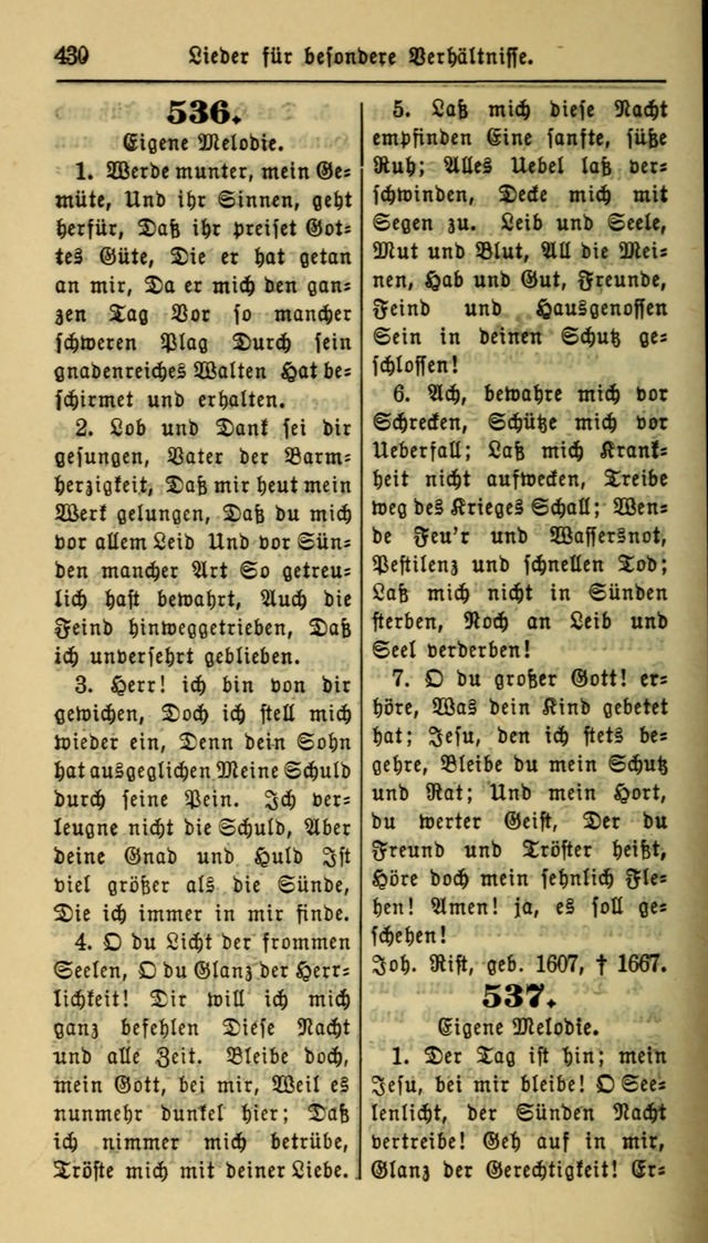 Gesangbuch der Evangelischen Kirche: herausgegeben von der Deutschen Evangelischen Synode von Nord-Amerika page 430