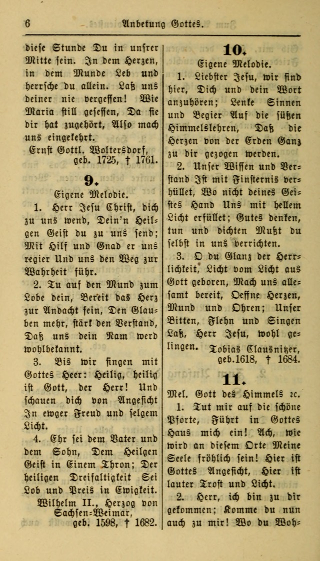 Gesangbuch der Evangelischen Kirche: herausgegeben von der Deutschen Evangelischen Synode von Nord-Amerika page 6
