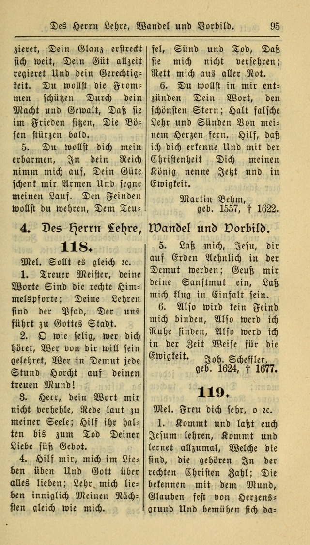 Gesangbuch der Evangelischen Kirche: herausgegeben von der Deutschen Evangelischen Synode von Nord-Amerika page 95