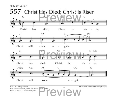 Glory to God: the Presbyterian Hymnal page 707