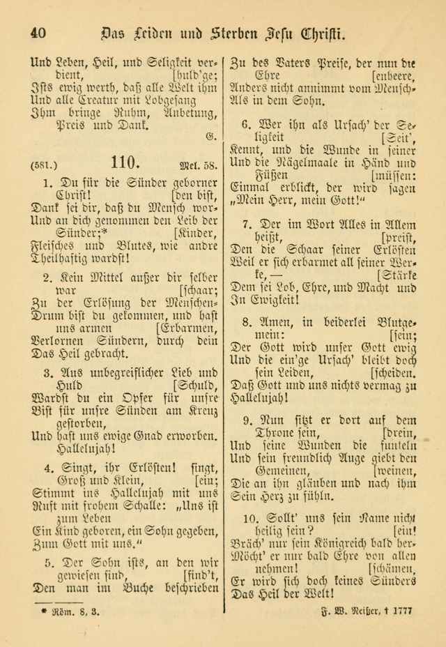 Gesangbuch der Evangelischen Brüdergemeinen in Nord Amerika (Neue vermehrte Aufl.) page 164