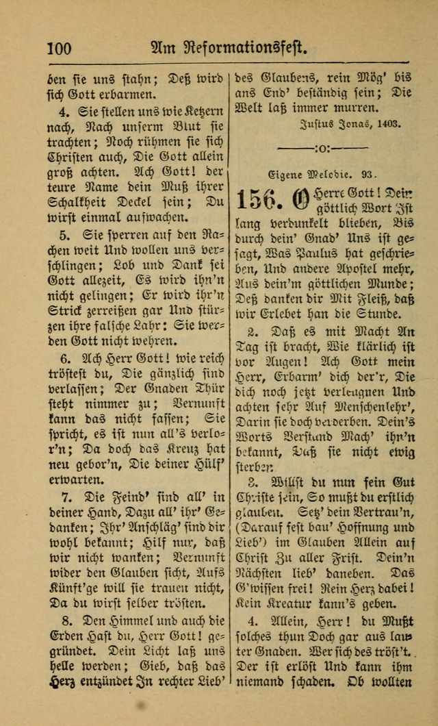 Gesangbuch für Gemeinden des Evangelisch-Lutherischen Bekenntnisses (14th ed.) page 100